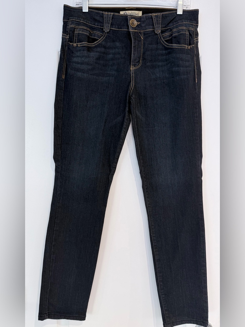 Democracy Straight Leg Jeans in Dark Indigo Black